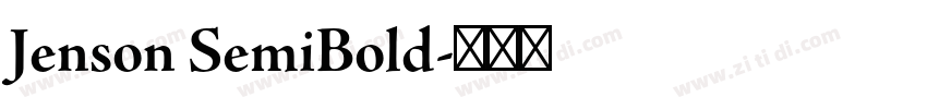 Jenson SemiBold字体转换